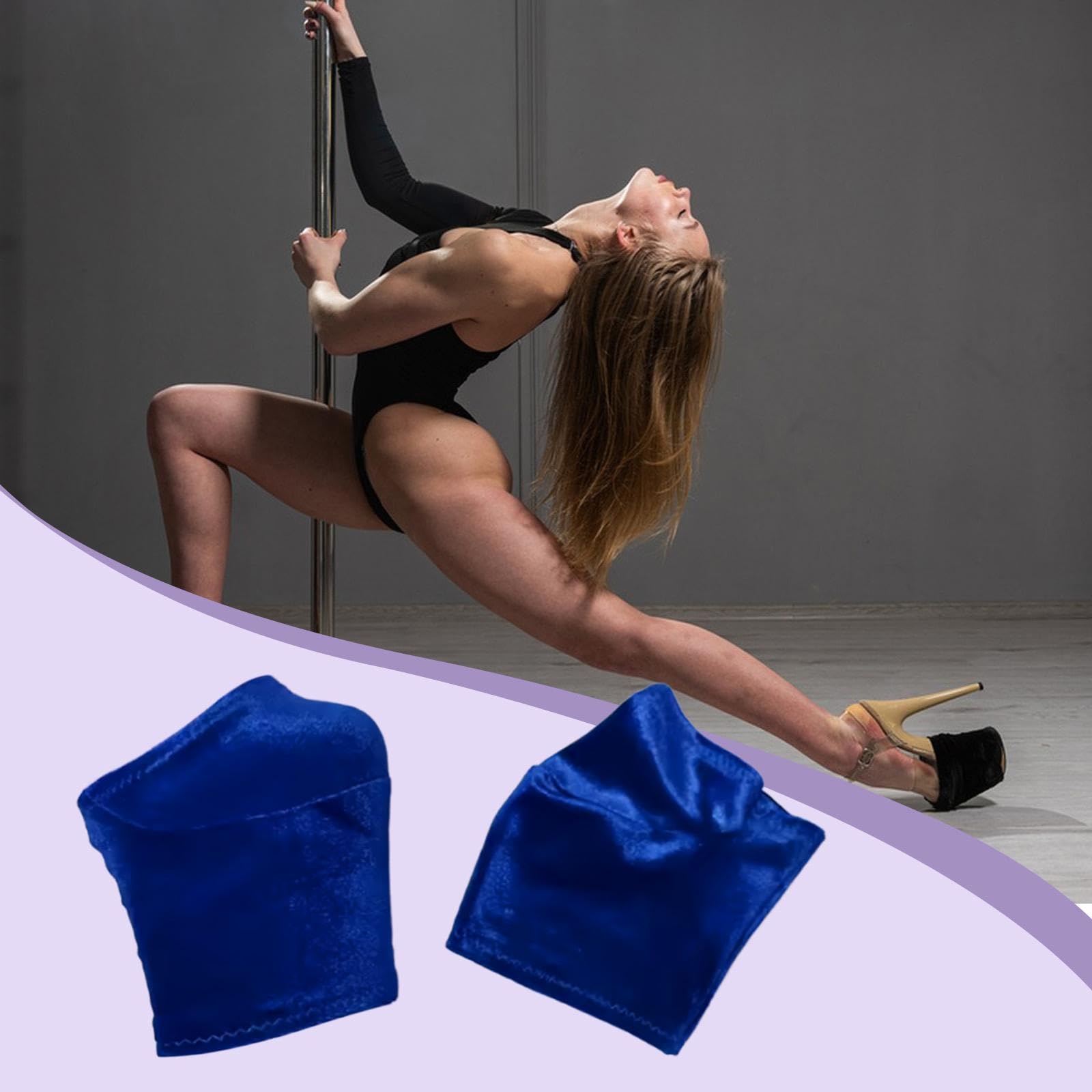 2 Pezzi Copriscarpe in Velluto Resistenti All'usura, Protezioni per Scarpe Da Spogliarellista, Antigraffio, Antiscivolo, Adatti per L'uso, Blue M