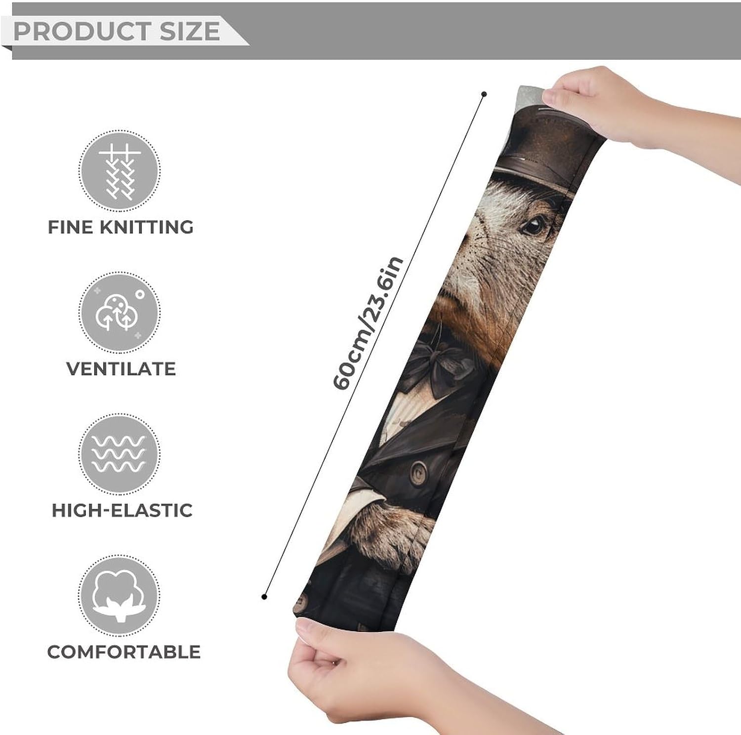 A Charming Prairie Dog Knee High Stockings for Women 23.6" Breathable Thigh High Stockings Over The Knee Socks