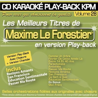 CD Karaok&eacute; Play-Back KPM Vol.28 ""Maxime Le Forestier