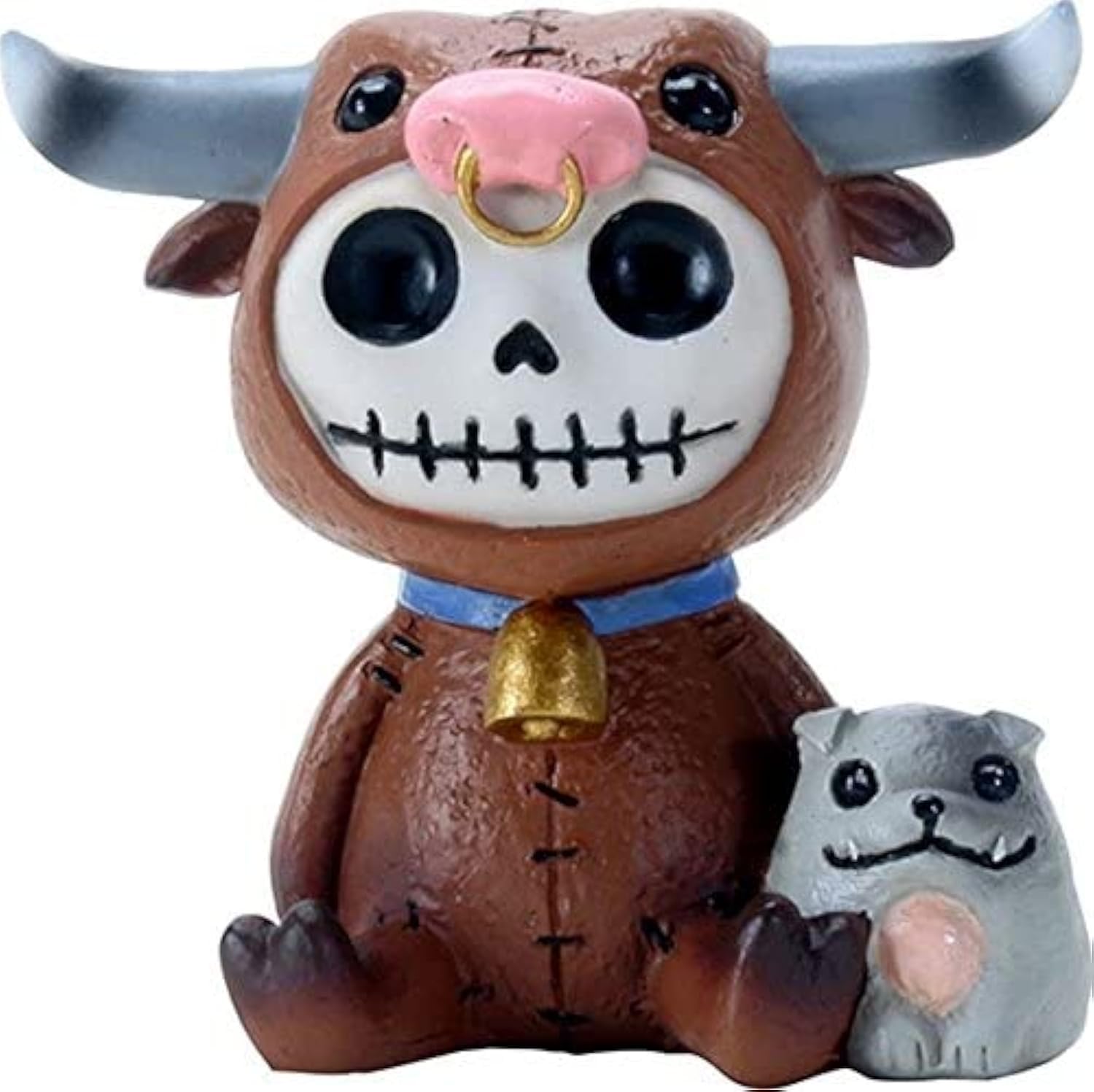 SUMMIT COLLECTION Furrybones Torro Signature Skeleton in Bull Costume with Small Doggy