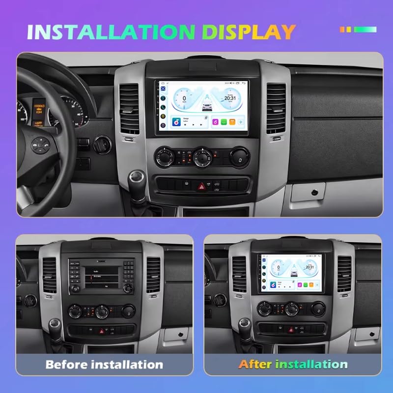 Radio Pantalla 10 Sprinter 2009 con Android Auto Inalámbrico Wifi 2