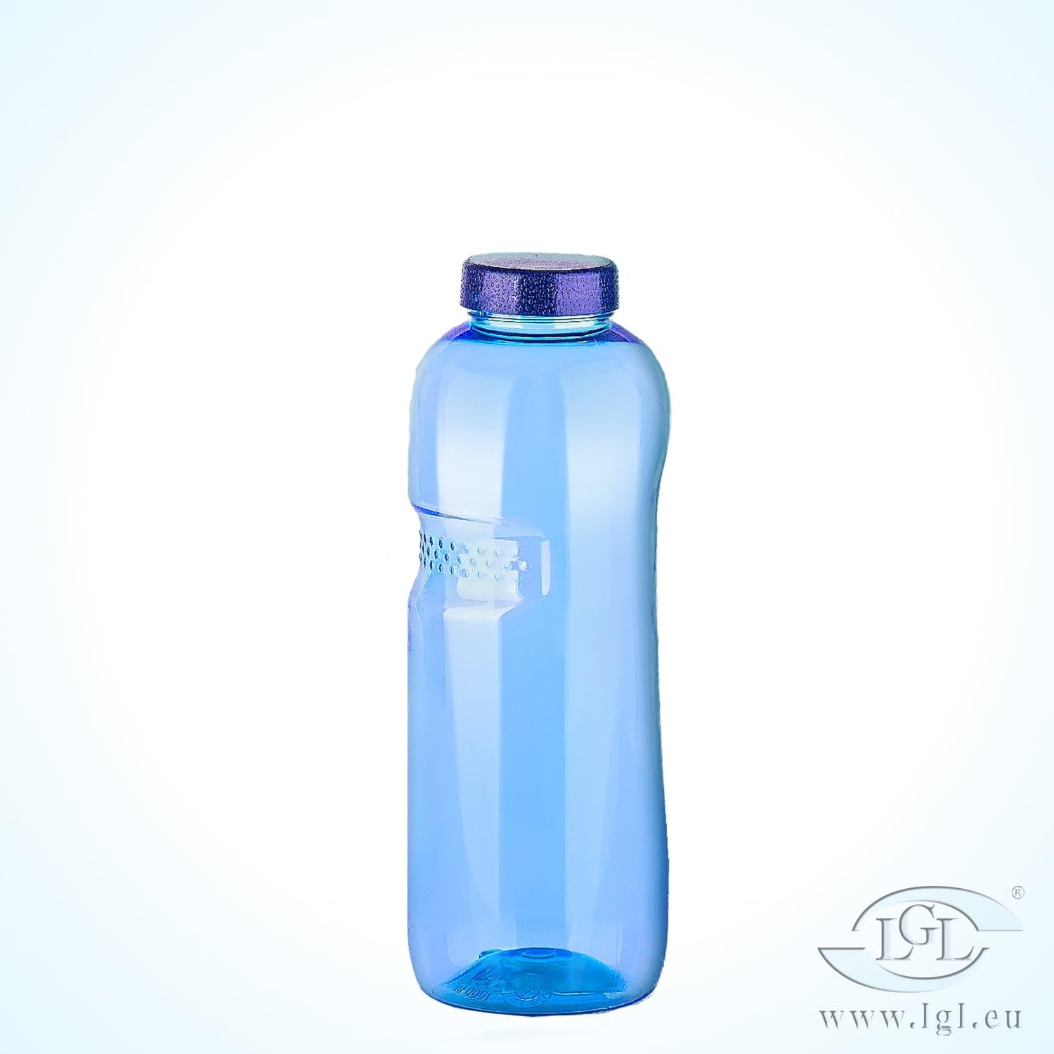 0.5 Litre + 0.75 Litre + 1 Litre Water Bottle aus Tritan BPA Free + with 3 x Lids Flip Top Drinking Bottle + 3 x Thread Cover Blue by Greiner
