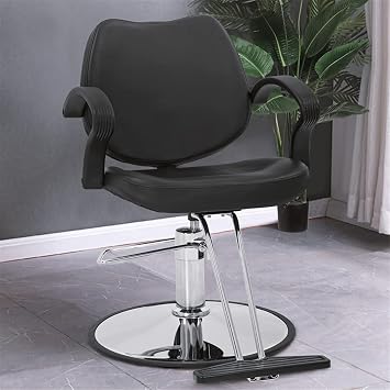 Black Salon Styling Barber Chair Spa Chair All Purpose Professional Cutting Chairs