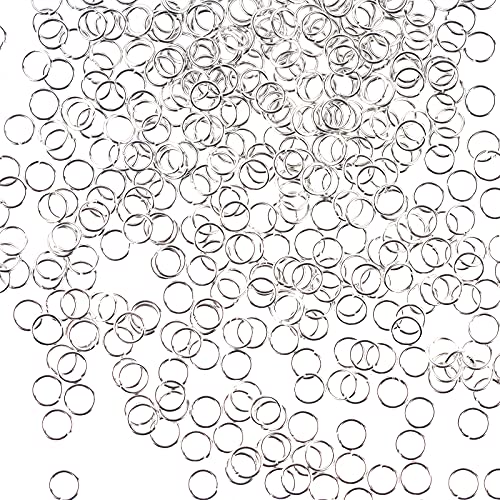 WUBOECE 6mm Open Jump Rings Jewelry DIY Findings for Choker Necklaces Bracelet Making, Silver, 1000 PCS