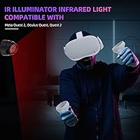 Vista 2 de Ir Light for Quest 2, WATAHEL IR Illuminator Infrared Light for Oculus Quest 2 Accessories with Power Adapter, Enhance Hand Tracking Sensitivity in