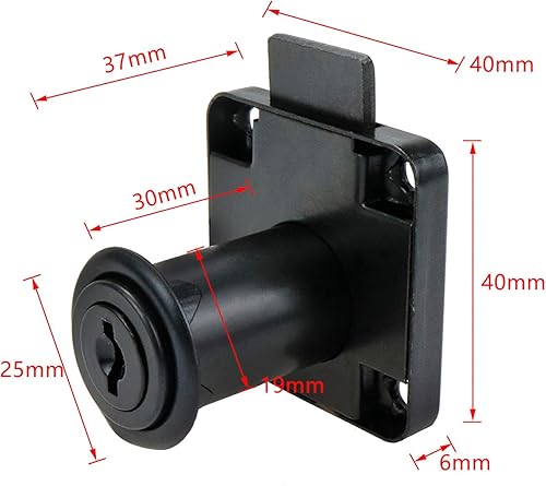 Miniatura 2 de Sscon Cerraduras de gabinete con diferentes llaves para gabinetes de almacenamiento de archivos tipo modelo 138-32 negro