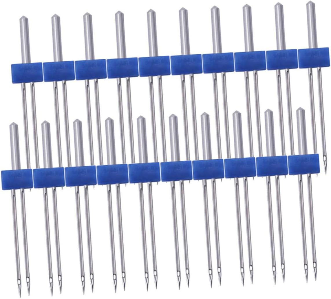 KALLORY 1bag Sewing Machine Twin Needles Double Needles Tips for Household Sewing Machine Easy to Thread Store