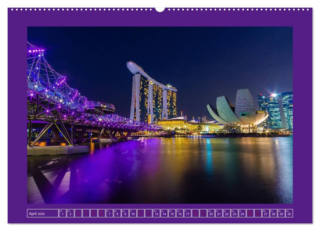 Metropolen - Asiens schönste Städte bei Nacht (hochwertiger Premium Wandkalender 2026 DIN A2 quer), Kunstdruck in Hochglanz: Stimmungsvolle ... Asiens im Lichterglanz (CALVENDO Orte)