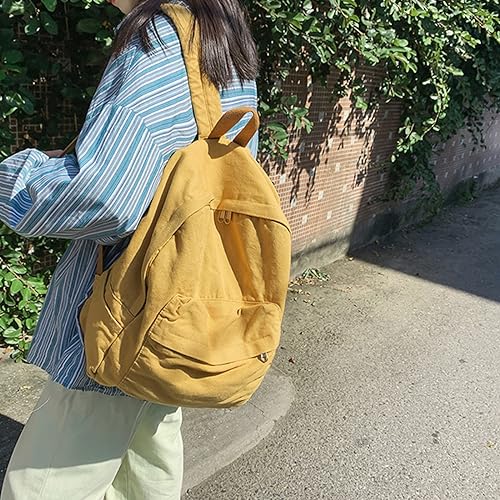 Mochila de lona moderna y versátil con compartimentos para libros 3