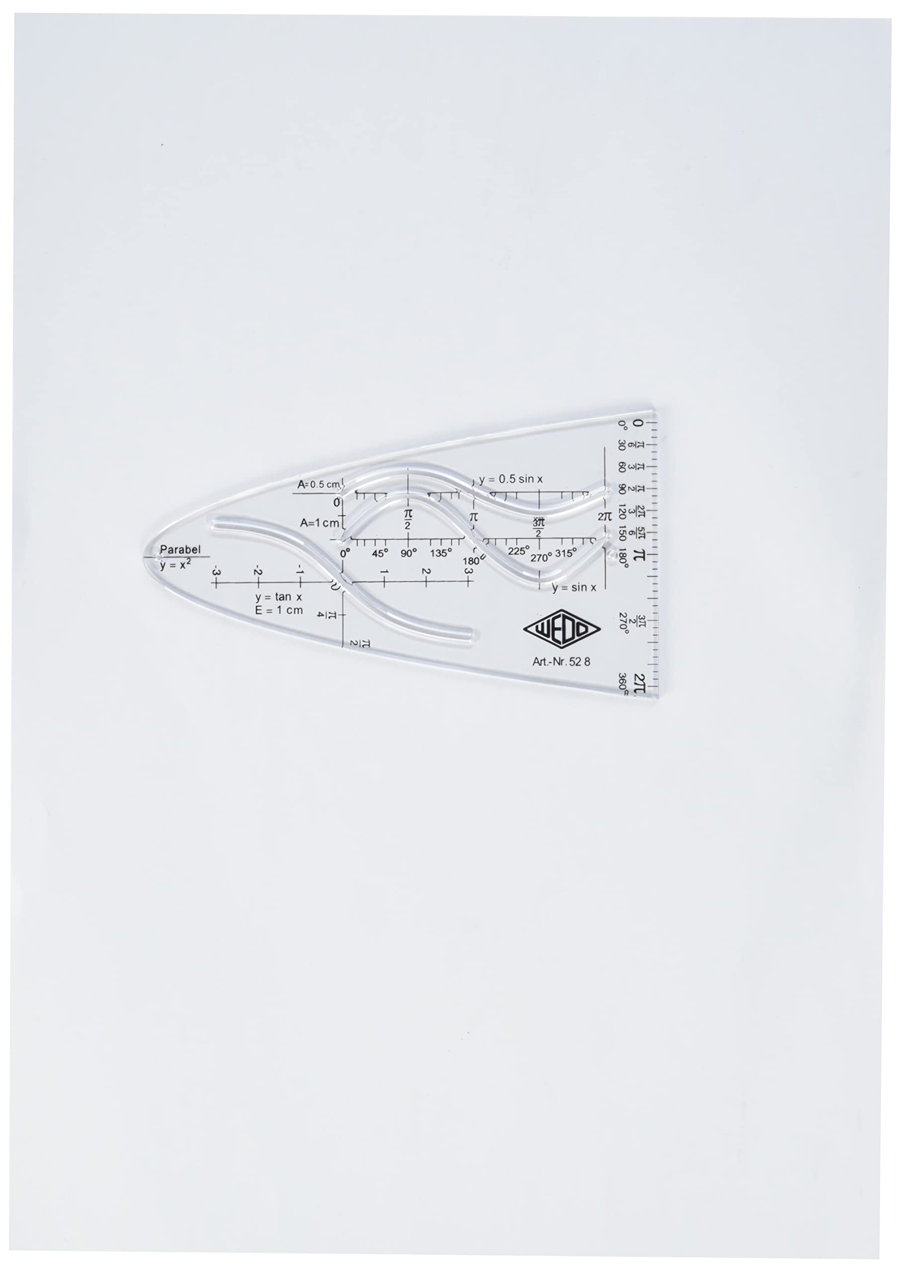Wedo 528 Desk Y = X² Unit Desk Durable, Transparent