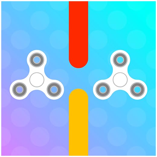 Duo Spinners: Fidget Spinner White Color Dual Free Game App - Switch Rotation Control 2K17