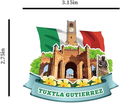 Vista 53 de Veracruz México - Imán de madera para nevera, colección 3D, madera 3D, hecho a mano, recuerdos de la ciudad, imán para nevera, decoración del hogar