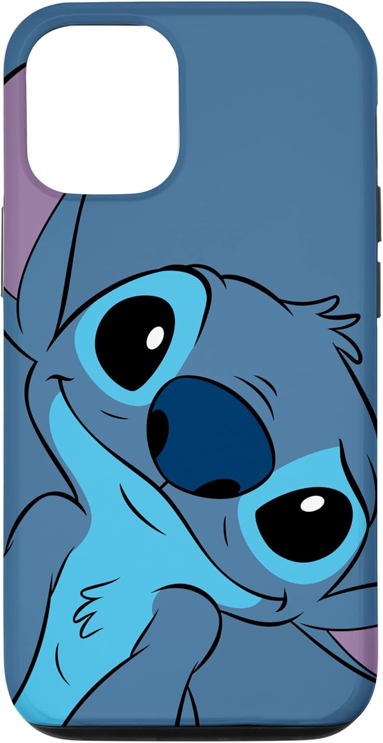 Disney Lilo and Stitch Cute Stitch Face Slate Gray Case for iPhone 12/12 Pro