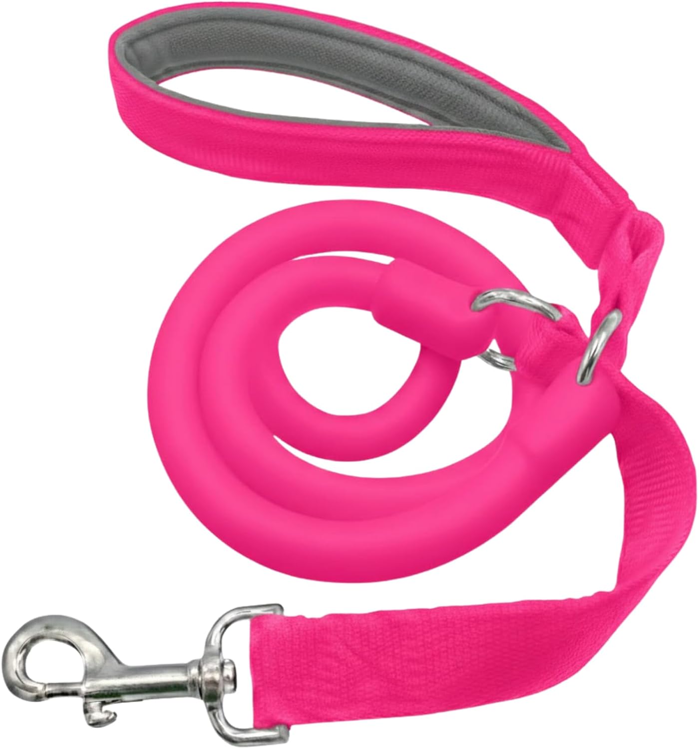 WACKYwalk’r Longest No Pull Dog Leash – WUNDERleash Premium Stretch Leash Reduces Pulling, Shock Absorbing Comfort, Tangle-Free Design Perfect for Large & Strong Dogs Pink Large: up to 150 lbs.