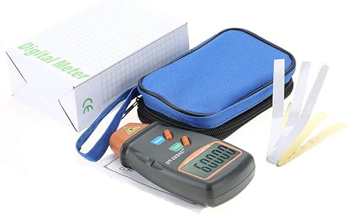 GOTOTOP Tacómetro digital de mano para fotos, sin contacto digital LCD láser foto tacómetro mini RPM probador medidor 2.5RPM  99999RPM