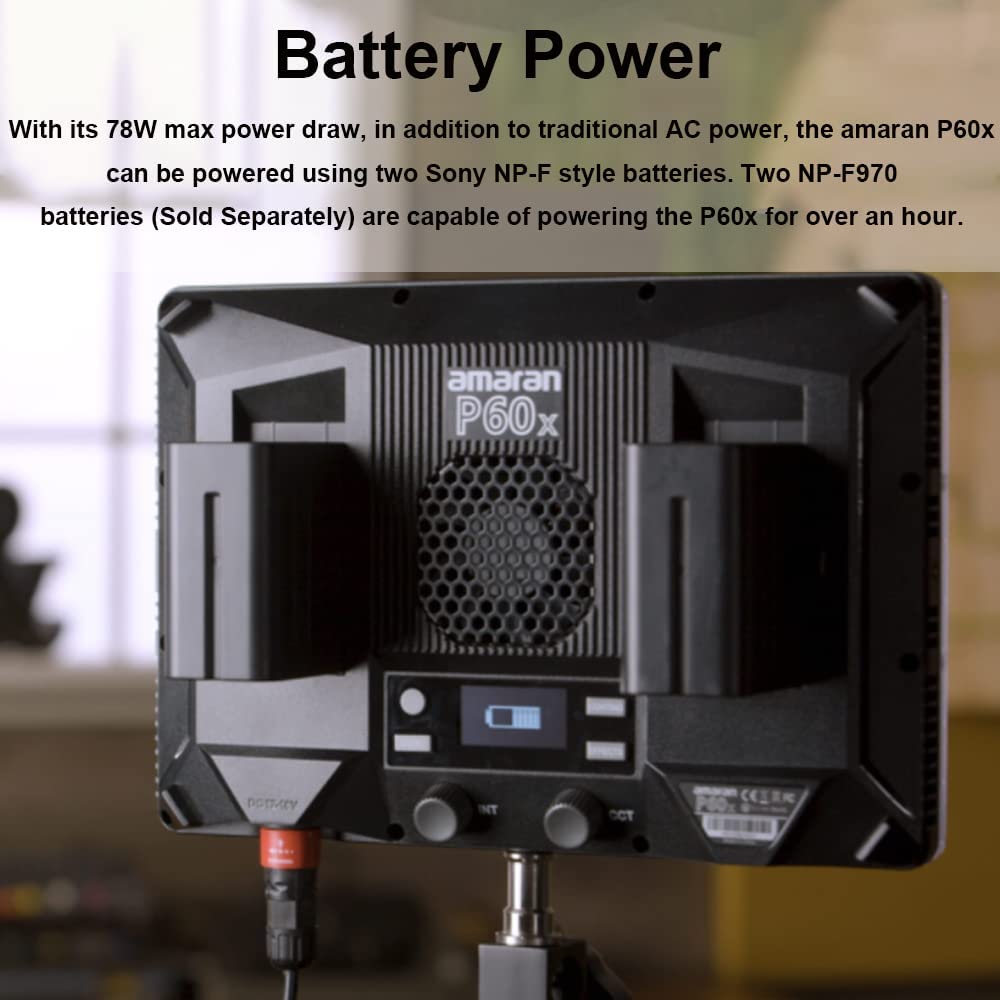 Aputure amaran P60x 2個セット Aputure Amaran P60x Bi-Colour Video Light Panel LED, CRI95+