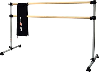 Vita Vibe - USA Made - Prodigy Series Ash Wood Ballet Barre - Portable Double Bar with Carry Bag - Freestanding Stretch/Dance Bar - 4 FT - 5 FT