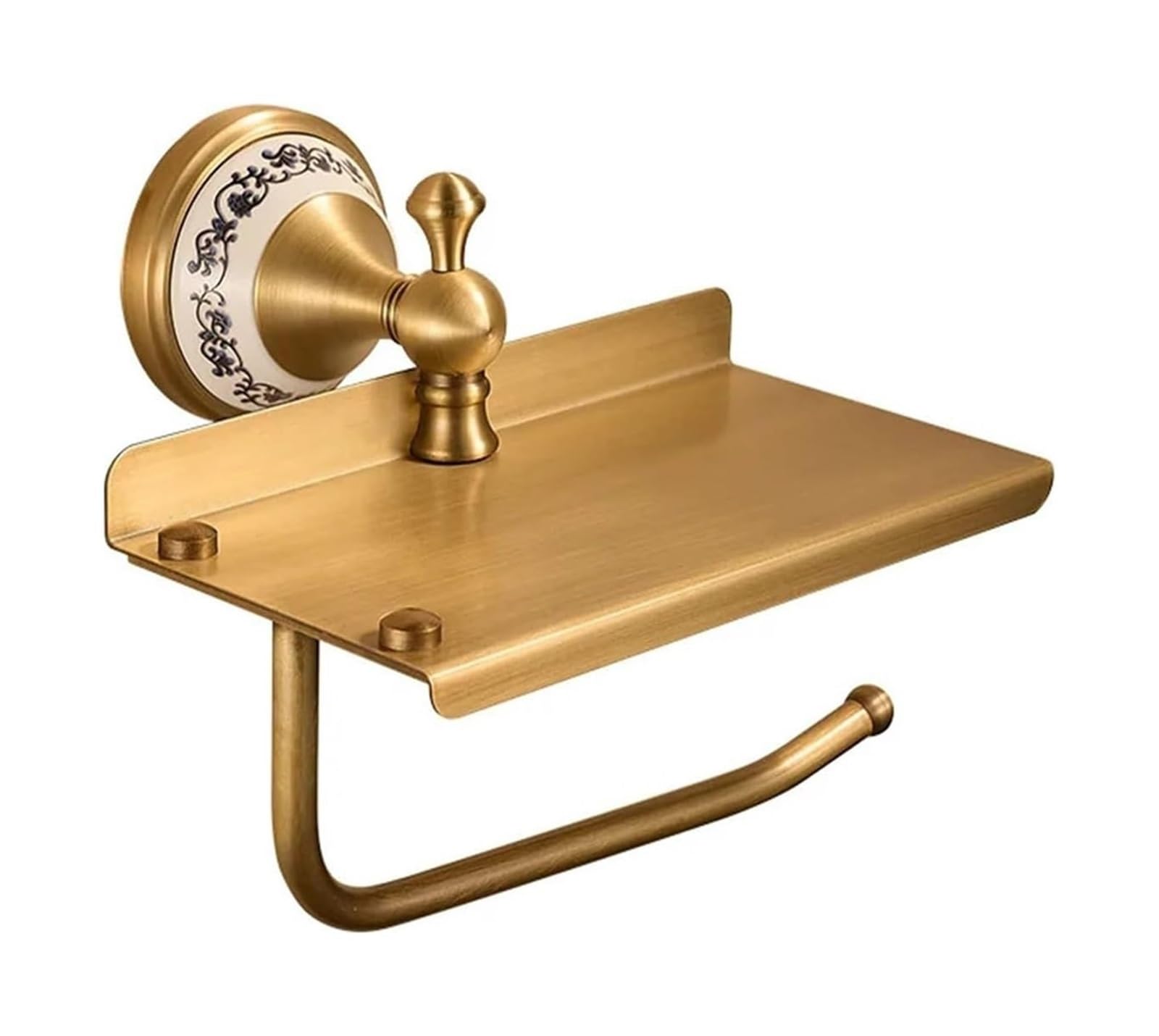 Brass Toilet Paper Holder, Brushed Brass Toilet Paper Holder Wall Mount For Bathroom Home Renovation