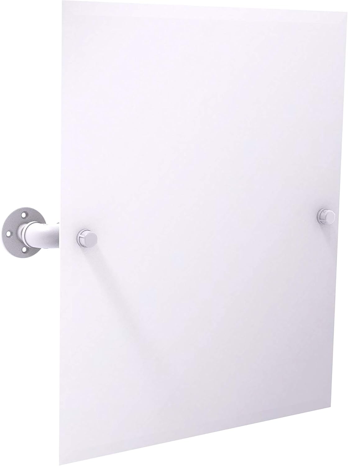 Allied Brass Pipeline Collection Frameless Rectangular Mounted Tilt Wall Mirror, Matte Gray