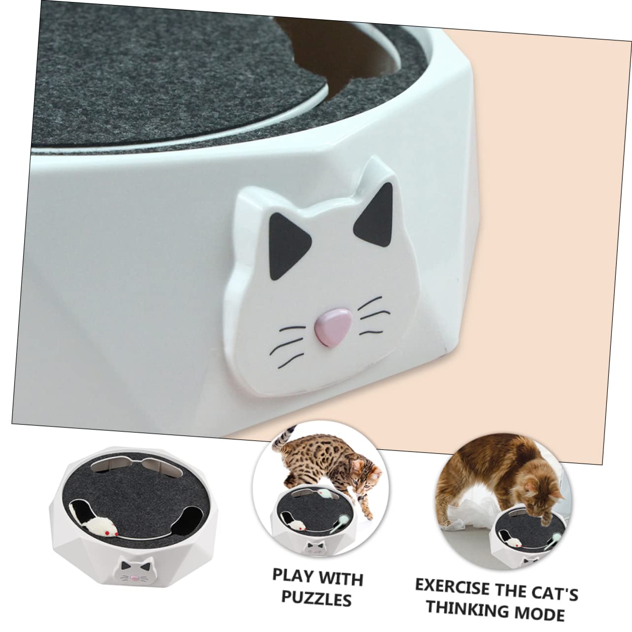 BESPORTBLE Jouet Souris Électrique Interactif pour Chat, Action de Fouissage, Simulation de Chasse, Portable, Piles 3 X AA, pour Chaton