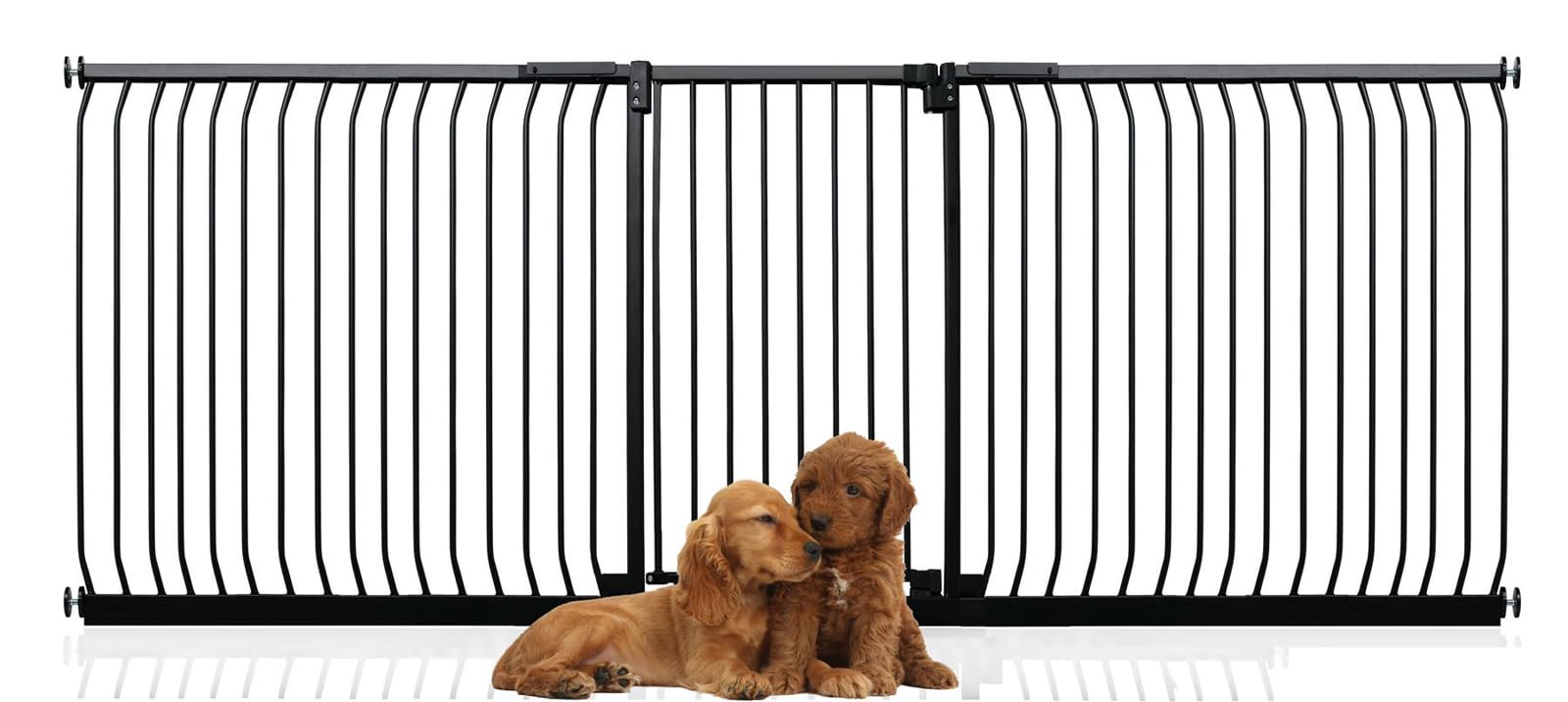 Bettacare Black Extra Tall Elite Dog Gate, 271Cm - 280Cm, Matt Extra Tall 100Cm In Height, Pressure Fit Pet Gate For Dog And Puppy, Pet And Dog Barrier, Easy Installation