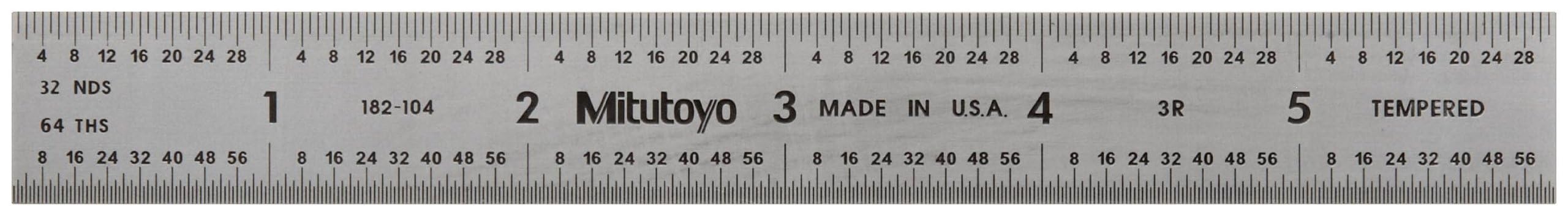 Regla de acero Mitutoyo 182-104 de 6" para solucionar fallas de corte