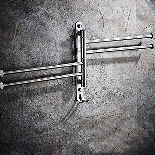 Barres de serviette pivotant aluminium support mural pliable
