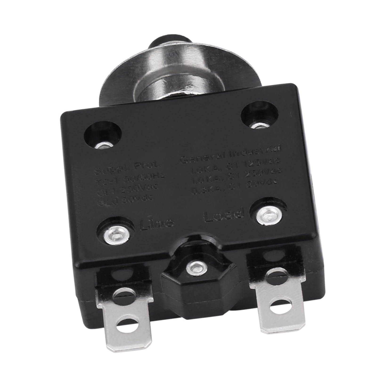 Ejoyous Ręczny Reset Wyłącznik Termiczny Plastikowy Metalowy Wyłącznik Automatyczny DC 50 V AC 125 V Zabezpieczenie Przed Przeciążeniem Nadprądowym do zastosowań Motoryzacyjnych Morskich (10A)