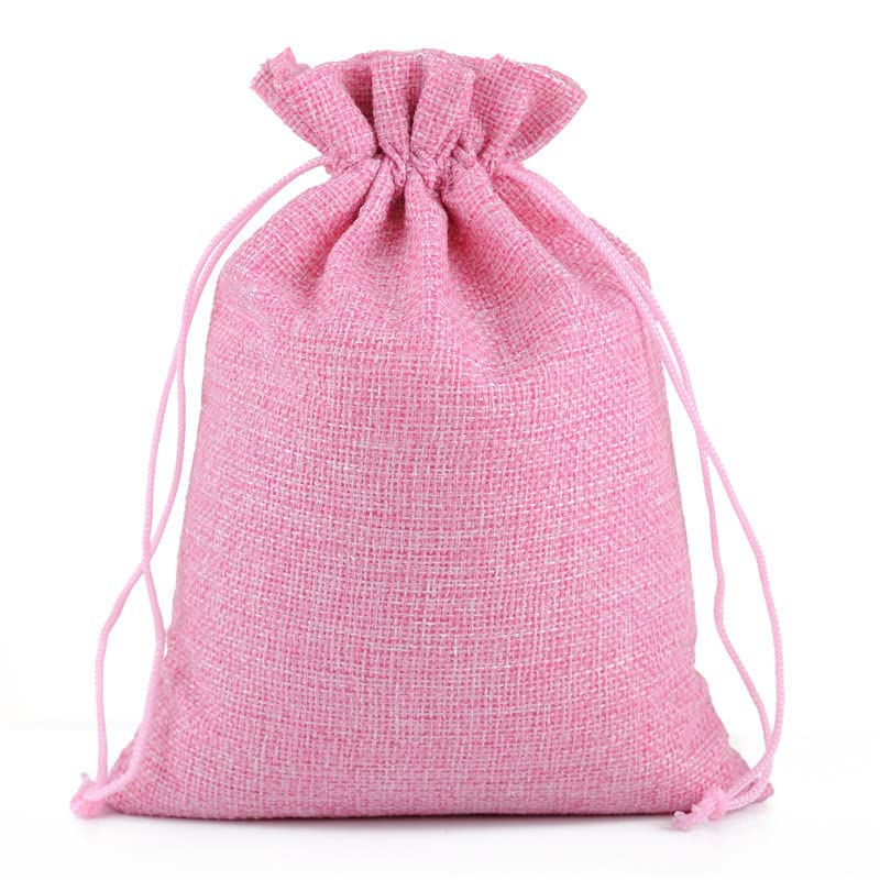 50 sztuk/partia 7 x 9 10 x 14 13 x 18 17 x 23 cm naturalna torba jutowa opakowanie biżuterii torby ze sznurkiem torby ślubne torby na cukierki świąteczne torby na prezenty
