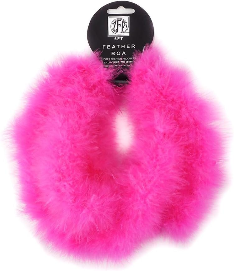 ZUCKER Feather Craft Boa - (72 Inch) Heavy Feather Boas for Party - Mardi Gras Feather Boa, Roaring 20's Costume