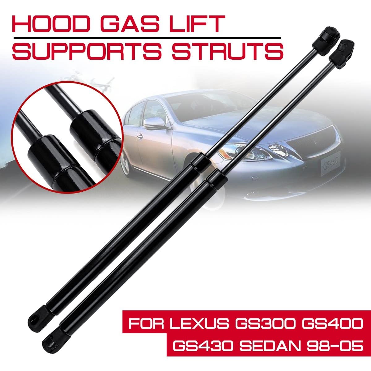 2x Front Bonnet Hood Gas Struts For Lexus GS300 GS400 GS430 1998-2004 5344039175 | UK