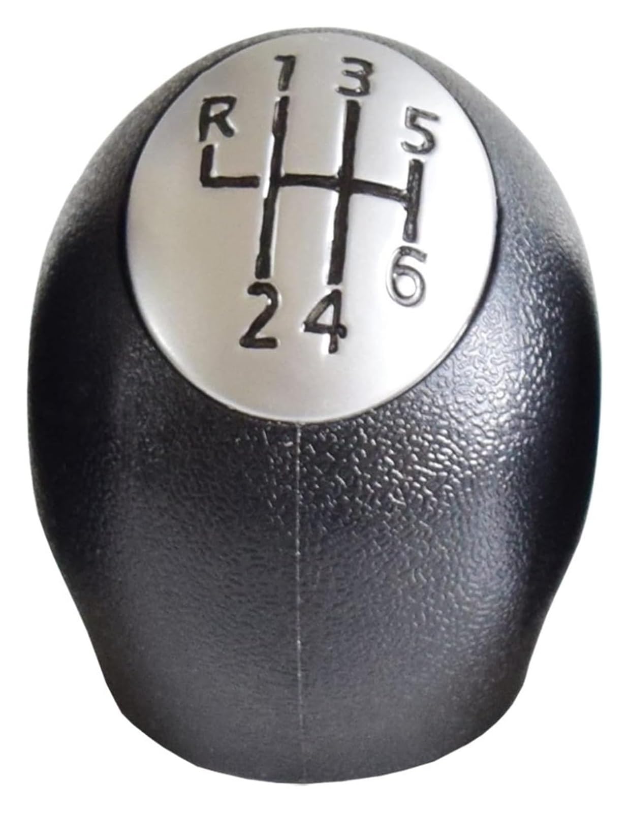 UTONGMU Manual Gear Shift Knob for Nissan for INTERSTAR 6 Speed ABS Plastic ShifterLeather Chrome Gear Knob HeadBall(Matt Silver-Leather)