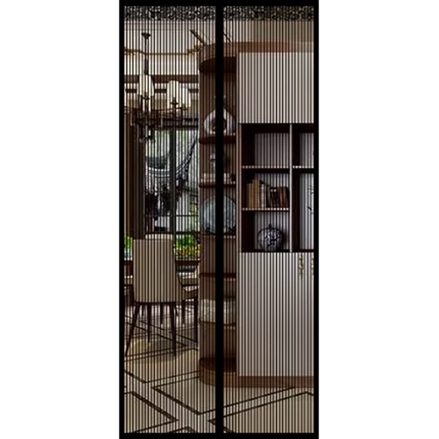 Moustiquaire Porte Fenetre Magnetique 270x275cm MagnéTique Rideau De Porte Moustiquaire Porte Fenetre sans Percer pour Couloirs, Portes (noir)
