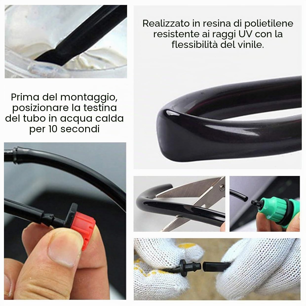 Tubo for Irrigazione A Goccia da 8/12 mm, Flessibile in PVC for Irrigazione da Giardino, for Piante da Esterno(50m)