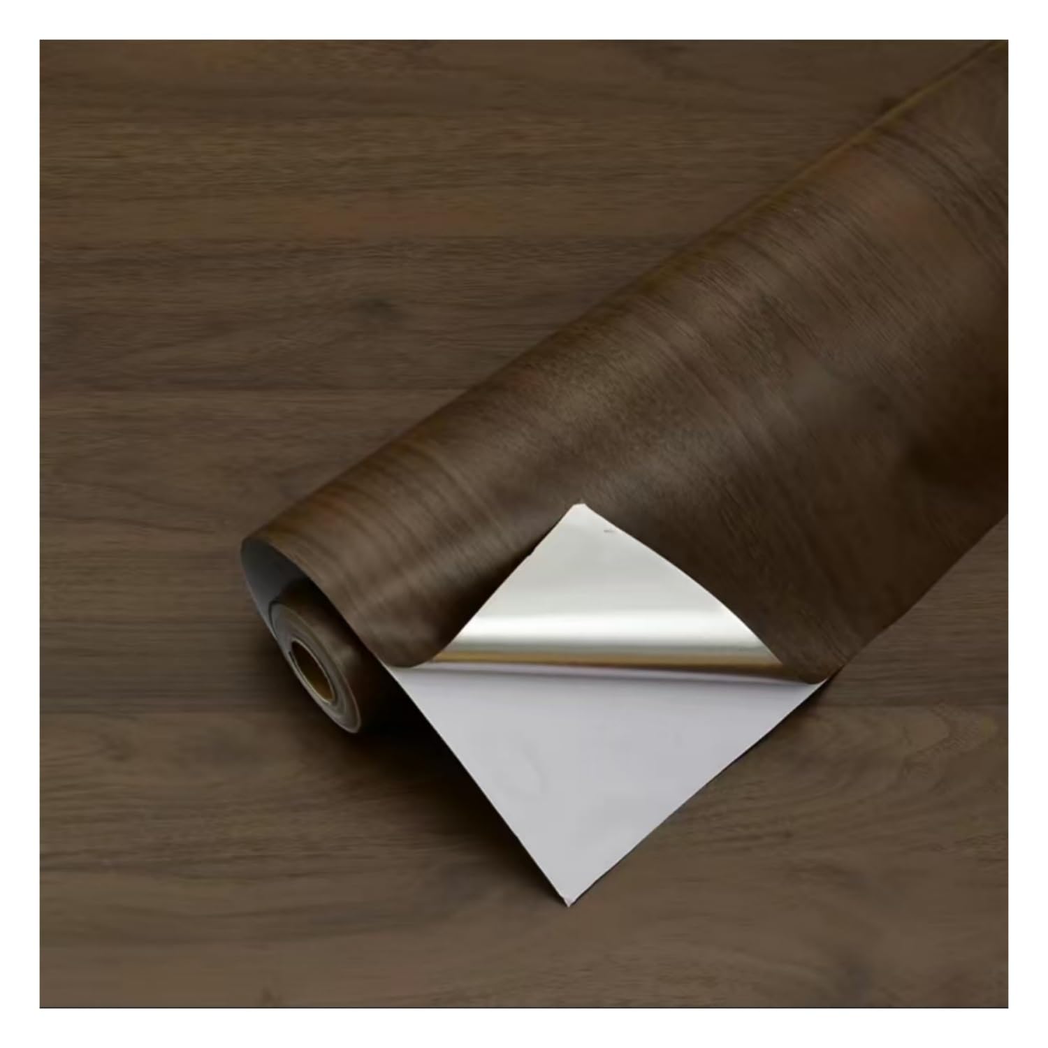 Lxlambentive C Wood Self Adhesive Wallpaper, Walnut Grain Vinyl Wrap, Removable Furniture Stickers, Thick Waterproof Pv Film, W 10~90Cm, Abinets Doors Tables Wardrobes(,45Cm*2M)