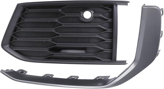 Compatible For Audi A6 C8 2019-2021 Left Side Front Lower Bumper Fog Light Grille Grill Cover Frame Trim