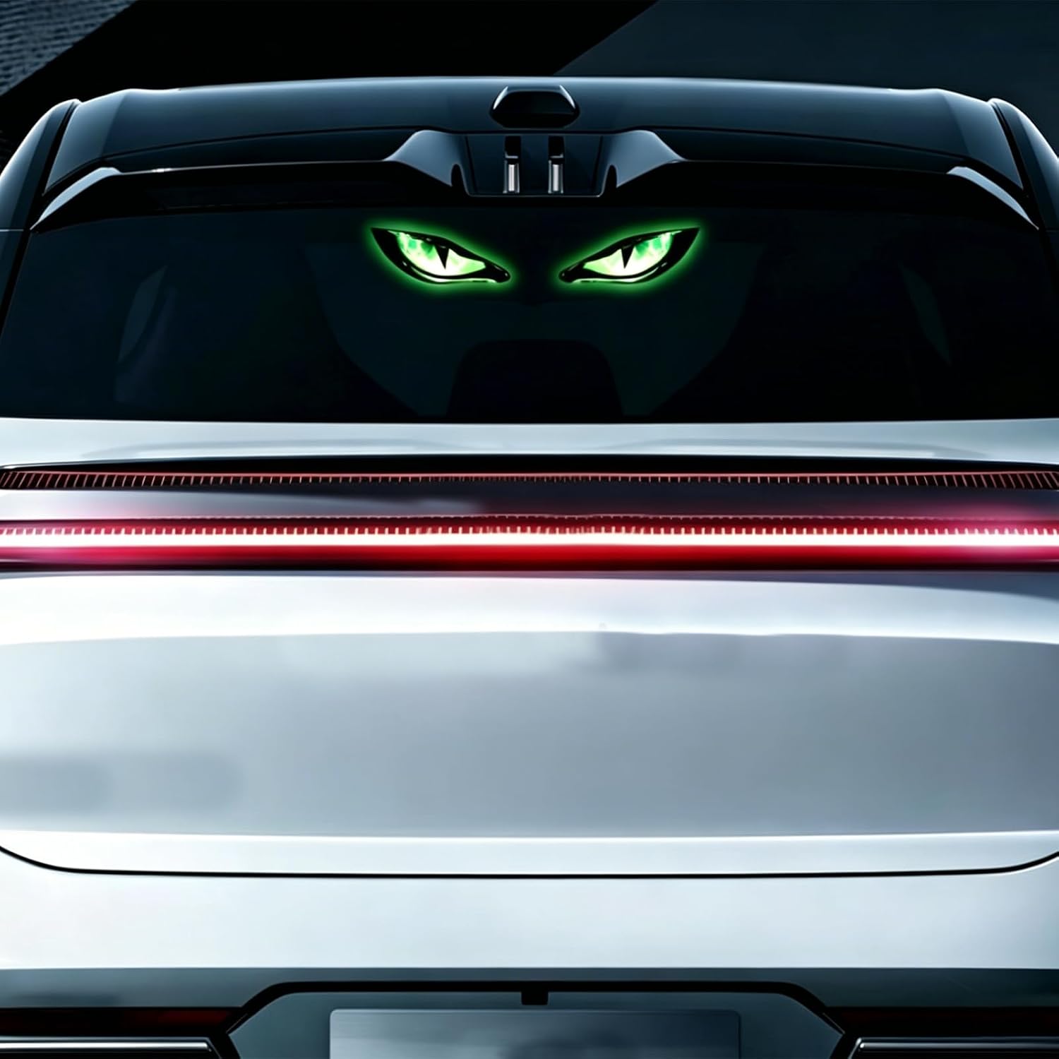 Eye-Shaped Wireless LED Lights for Car (Green)