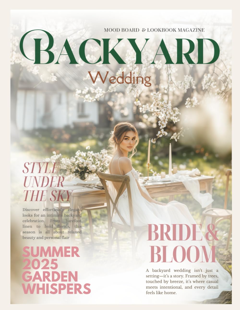 The Bride’s Dream Backyard Summer Wedding Magazine: The Ultimate Outdoor Bridal Inspiration Lookbook Featuring Rustic Decor, Whimsical Gowns, and DIY
