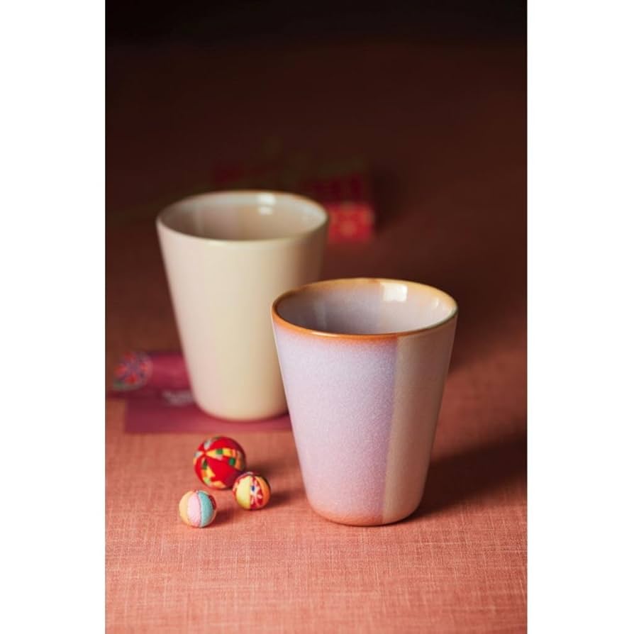 Amazon｜萩陶苑 タンブラー ピンク 紫 0.62 萩焼 35408｜グラス