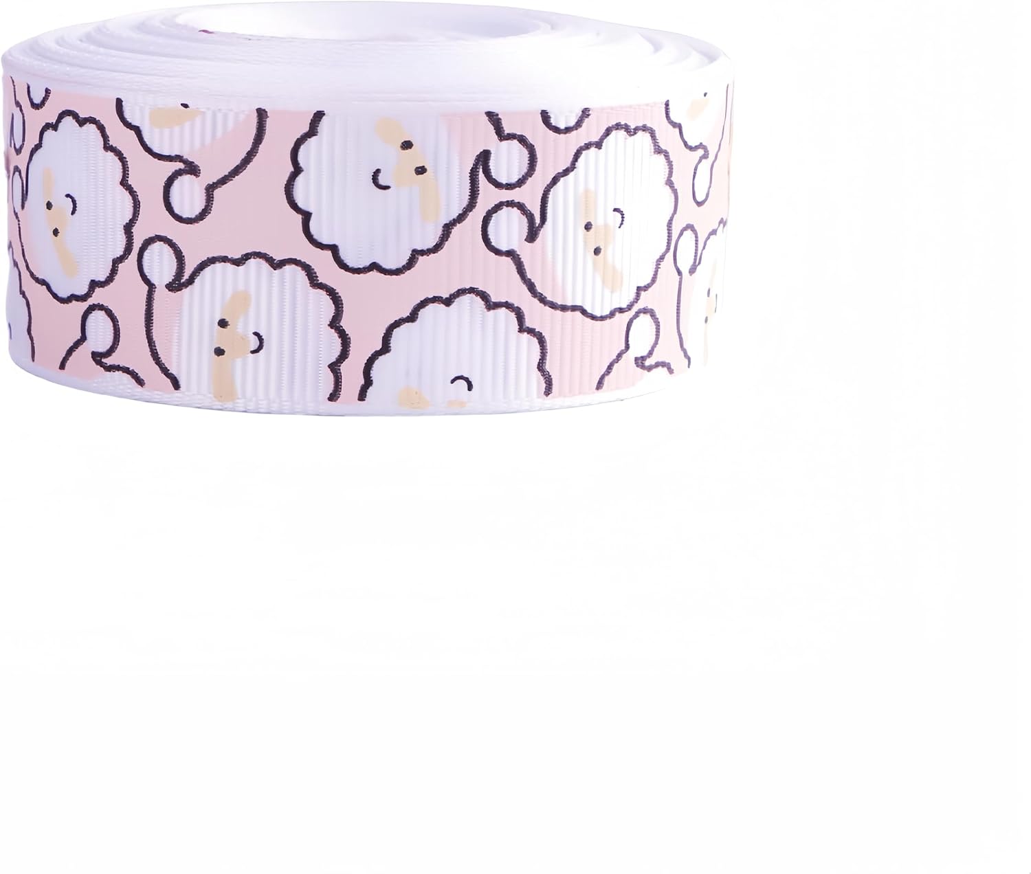 Meseey Pink Santa Ribbon 20 Yards 1Inch Wide Grosgrain Ribbons with Santa Printed Gift Ribbon for Craft Packing, Gift Wrapping, DIY Craft, Christmas Party Supplies image 3