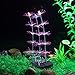 Uniclife 4 Pack Fish Tank Decorations Glowing Effect Aquarium Décor Small Silicone Artificial Coral Plant Ornament