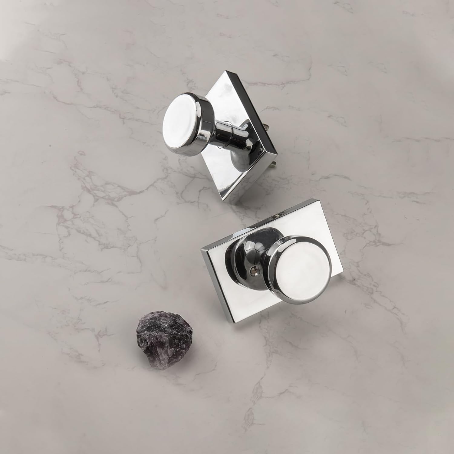 Interior Door Knobs for Hall, Polished Chrome Door Handles Interior, Heavy Duty Pismo Doorknob