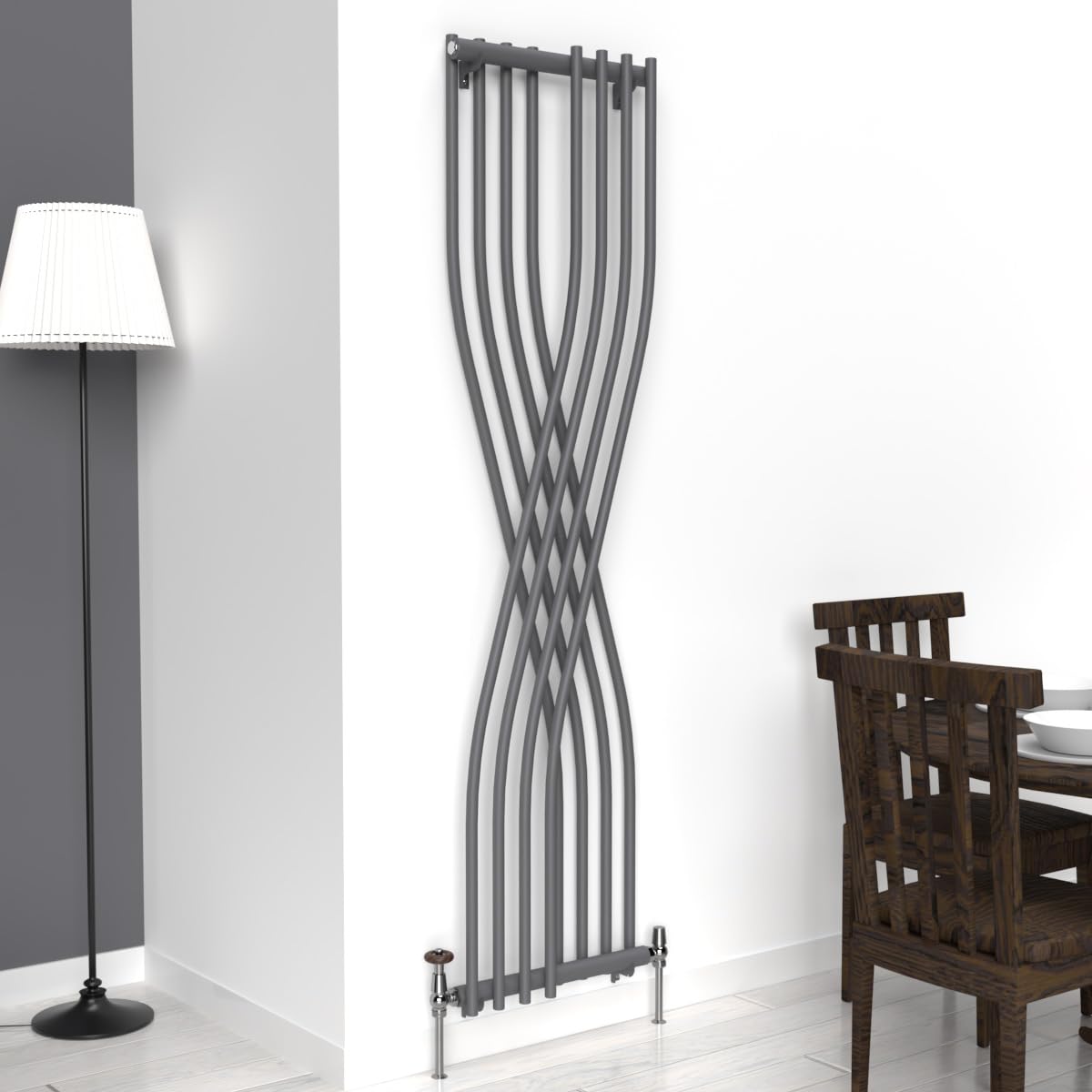 Lux Heat Anthracite Grey Xtreme Vertical/Panel Designer Radiator 1775mm (H) x 450mm (W)