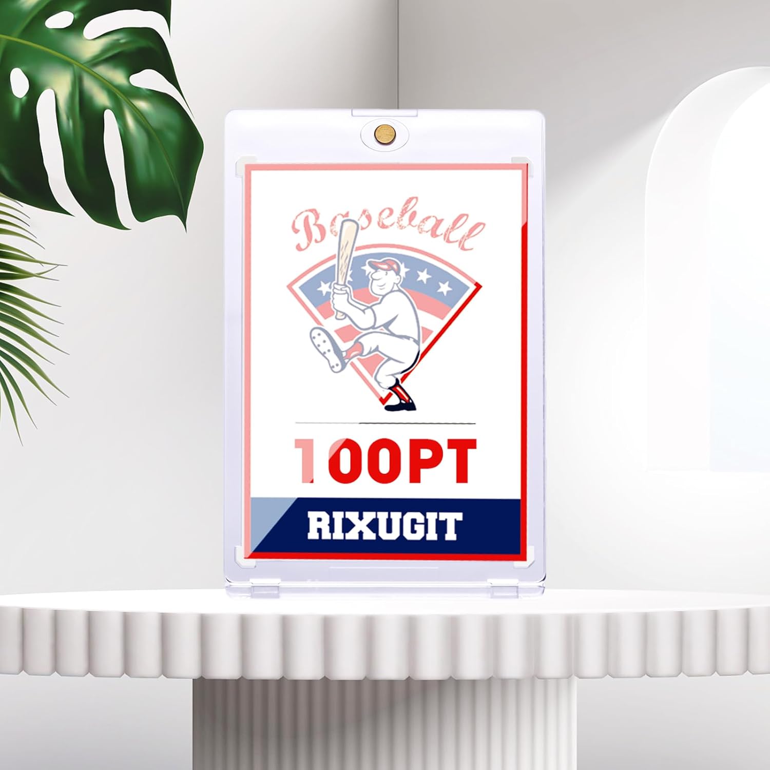 20-Pack One Touch Magnetic Card-Holder - 100pt Magnetic Baseball Card Holders, Trading Card Holder, UV Protection， Sports Card Protectors, Magnet Case Fit for Standard Cards Storage and Display