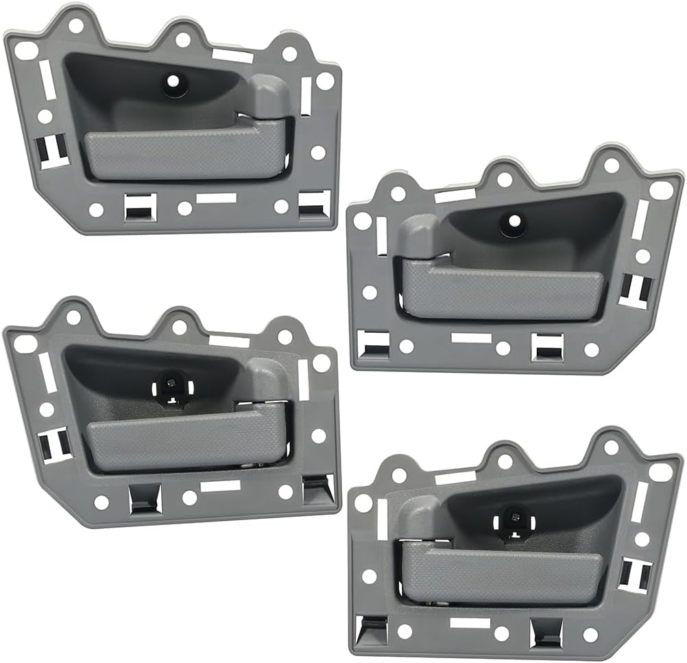 OCPTY Door Handles Interior Driver Passenger Side Replacement fit 2005-2011 for Jeep for Grand for Cherokee Inside Door Handles Gray(4pcs)-No Accessories