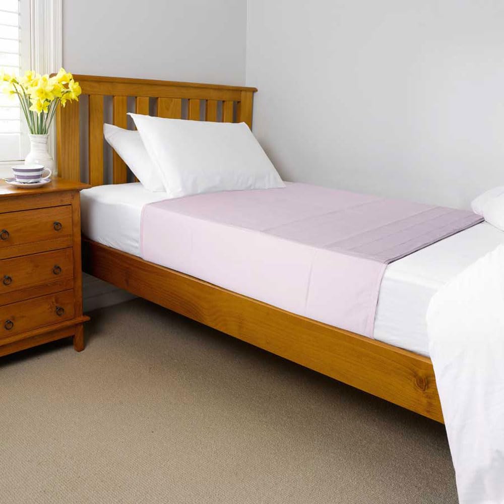 Brolly Sheets Single Bed Protector, Waterproof Mattress Pad with Tuck-in Wings, Super Absorbent (Dusty Rose)