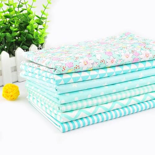 Paquete de tela gruesa de algodón precortada, tela de sarga de algodón estampada, paquete de tela para manualidades, cuadrados para costura,