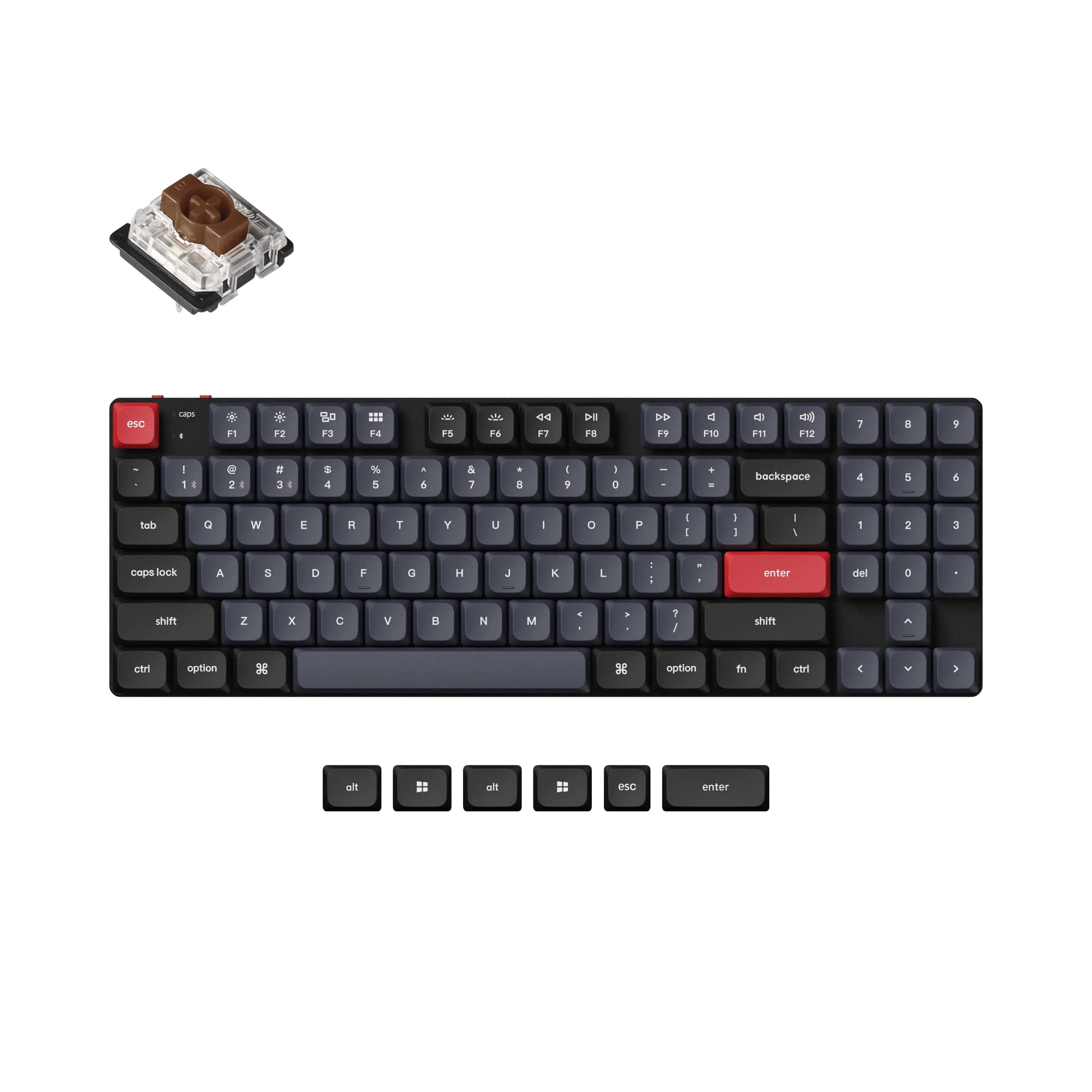 Amazon.com: Keychron K13 Pro Ultra-Slim QMK/VIA Wireless