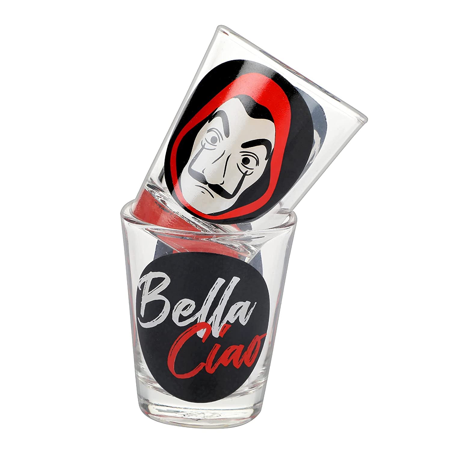 EkDoDhai Ek Do Dhai Netflix Money Heist Bella Ciao Shot Glass Set of 2