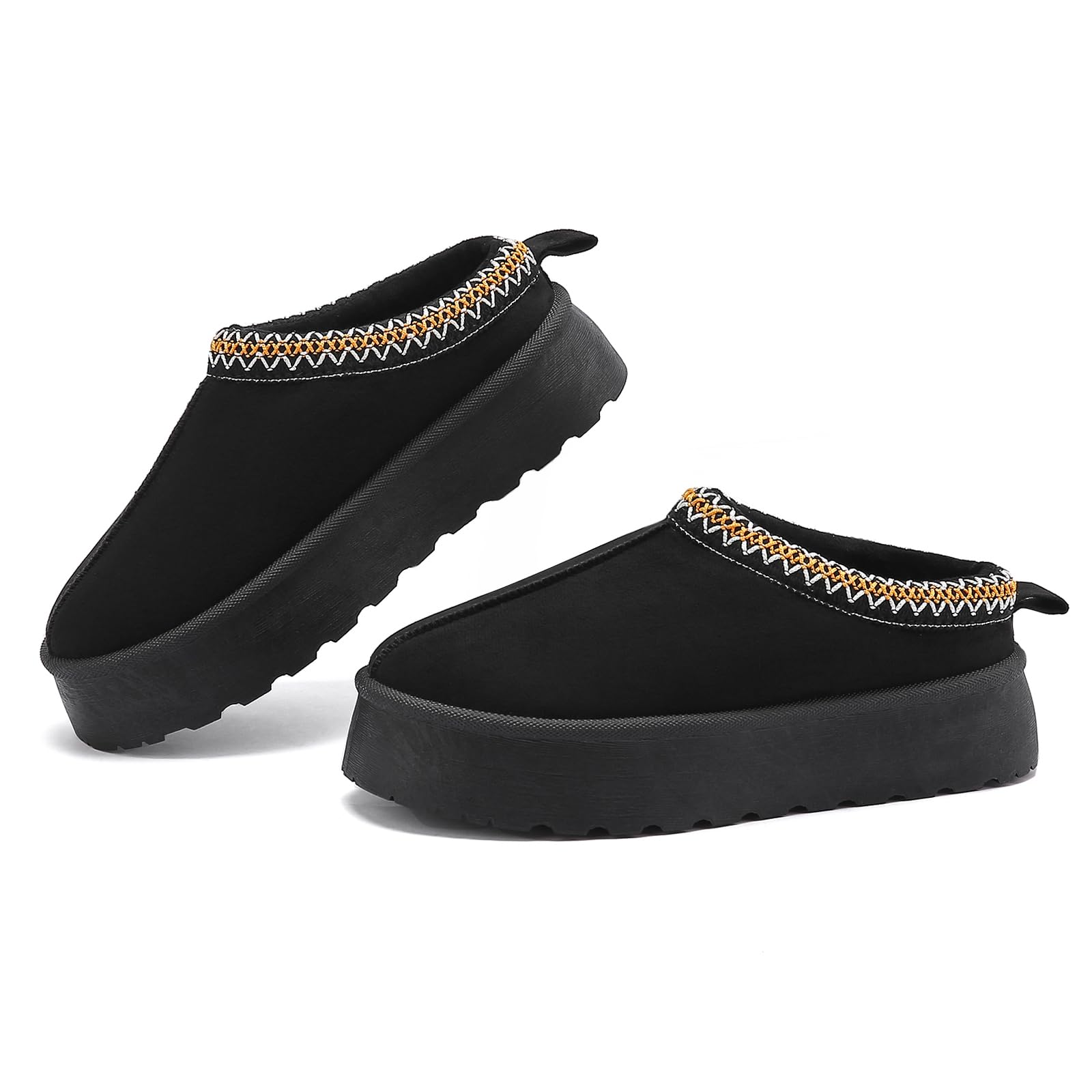 Jifenkla Stivali Da Neve Donna, Invernali con Plateau Peluche, Scarpe Stivaletti per Esterni Pantofole, Leggeri e Antiscivolo Breve Doposci Boots